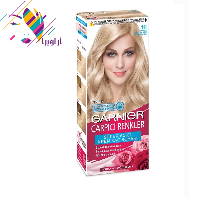 کیت رنگ مو گارنیه شماره 111 حجم 40 میلی لیتر رنگ بلوند نقره ای